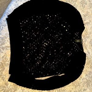 Black / mesh sequin sweater